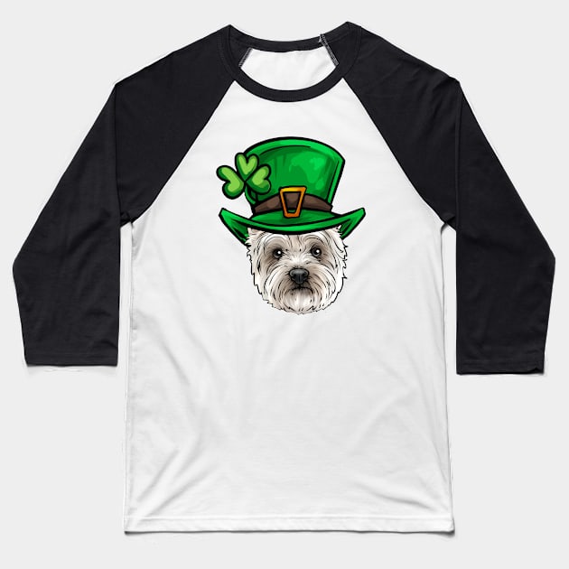 St Patricks Day Westie Baseball T-Shirt by whyitsme